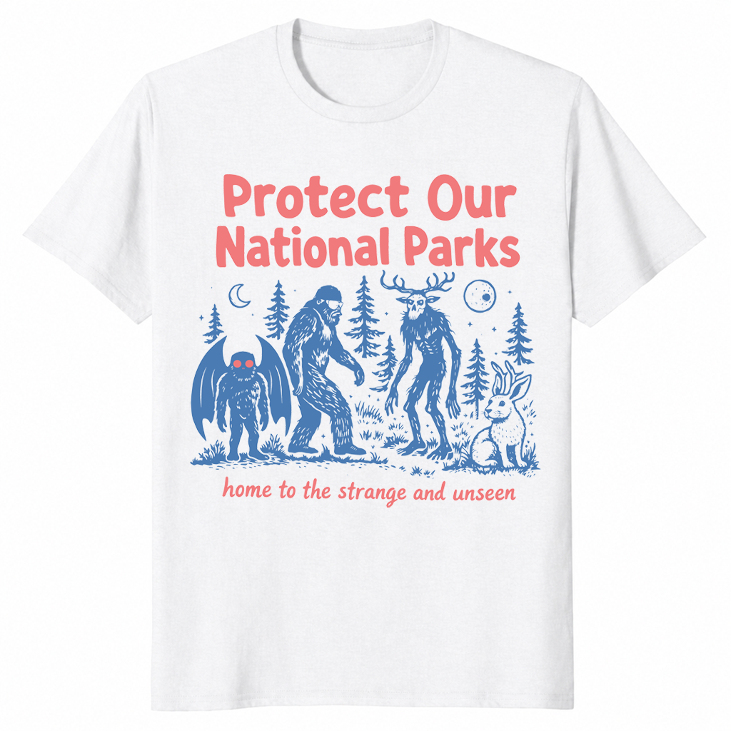 Cryptid National Parks shirt in white