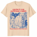 Cryptid national parks shirt in sand