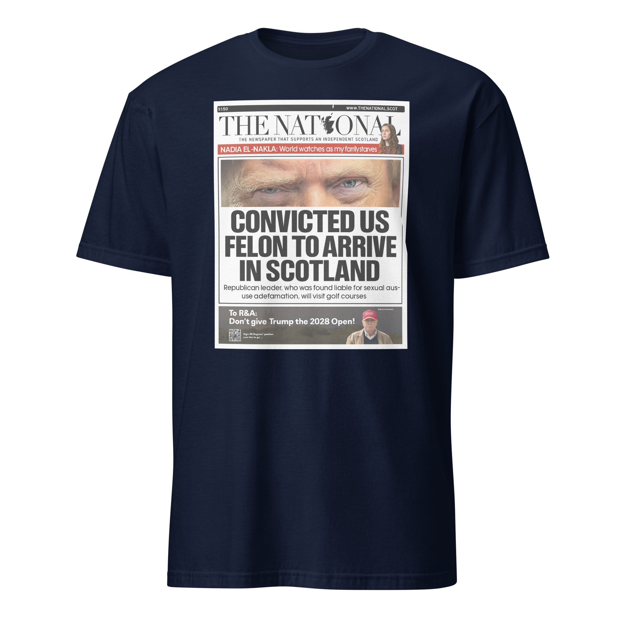 Cuccico Convicted US Felon to Arrive in Scotland T-shirt in navy