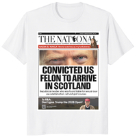 “Cuccico Convicted US Felon to Arrive in Scotland T-shirt in white”