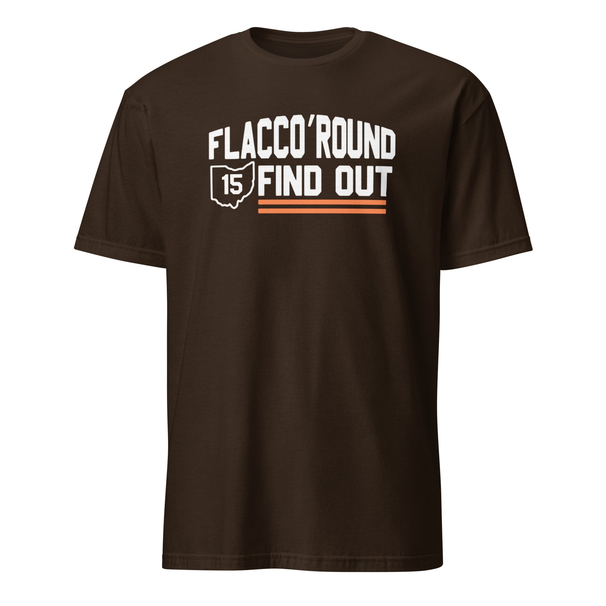 Cuccico Flacco Round And Find Out Shirt in Dark Chocolate – Cleveland Vs The World Browns style