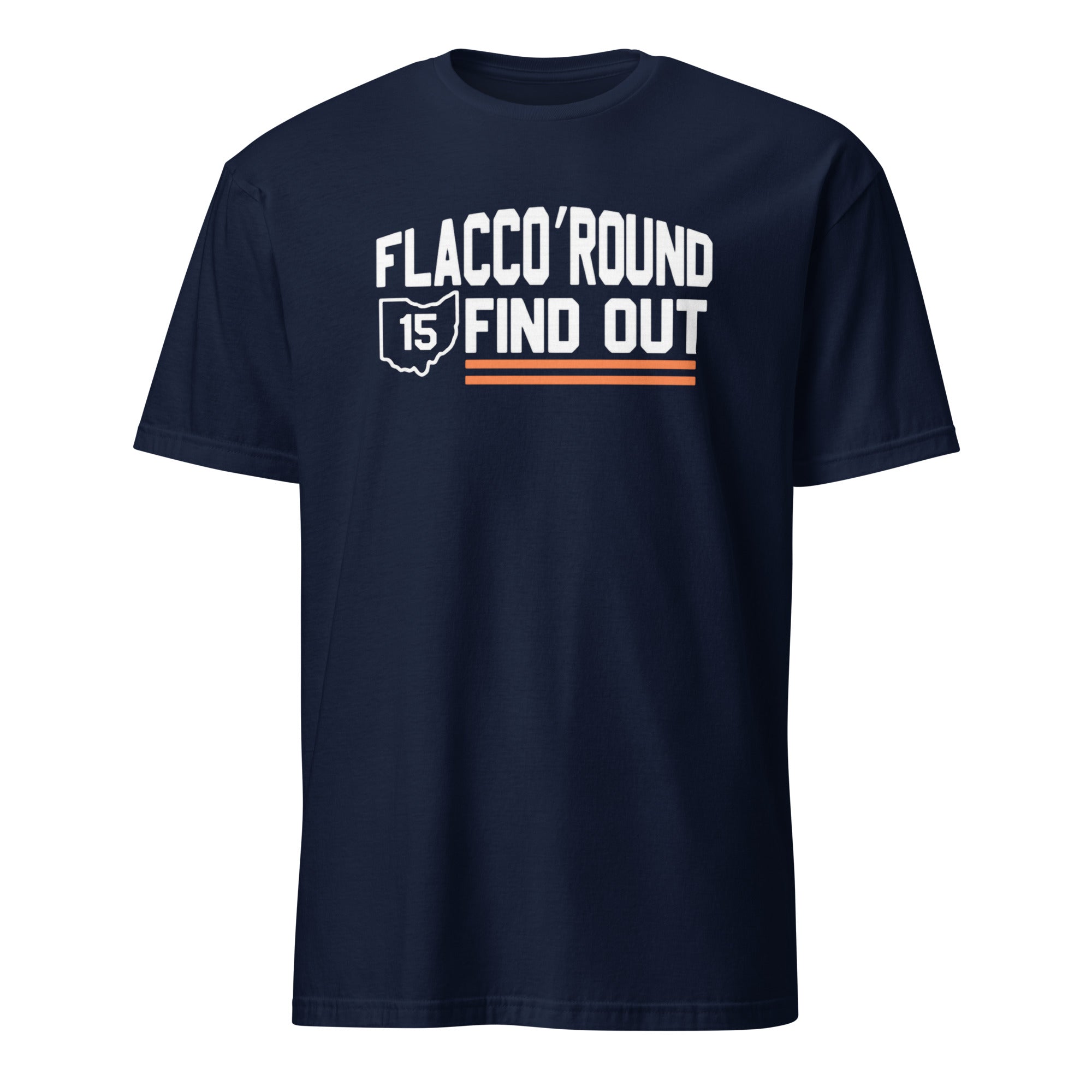 Cuccico Flacco Round And Find Out Shirt in Navy – Dawg Pound Cleveland Browns fan shirt