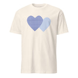 Cuccico Gingham Check T-shirt in Natural organic tone with check style