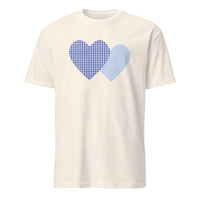 Cuccico Gingham Check T-shirt in Natural organic tone with check style
