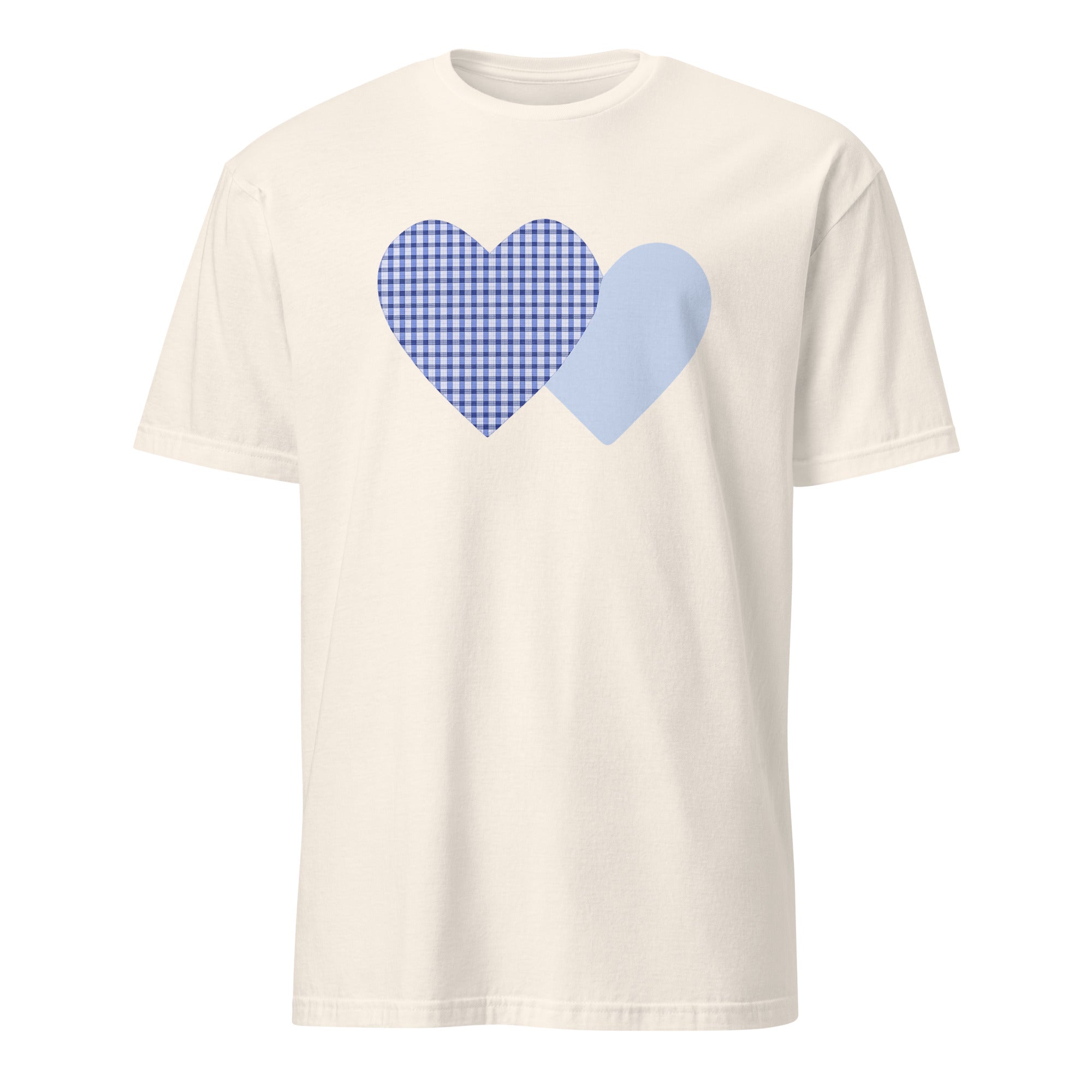 Cuccico Gingham Check T-shirt in Natural organic tone with check style