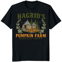 Cuccico Hagrid Pumpkin Shirt in black Fall Wizard Tee style
