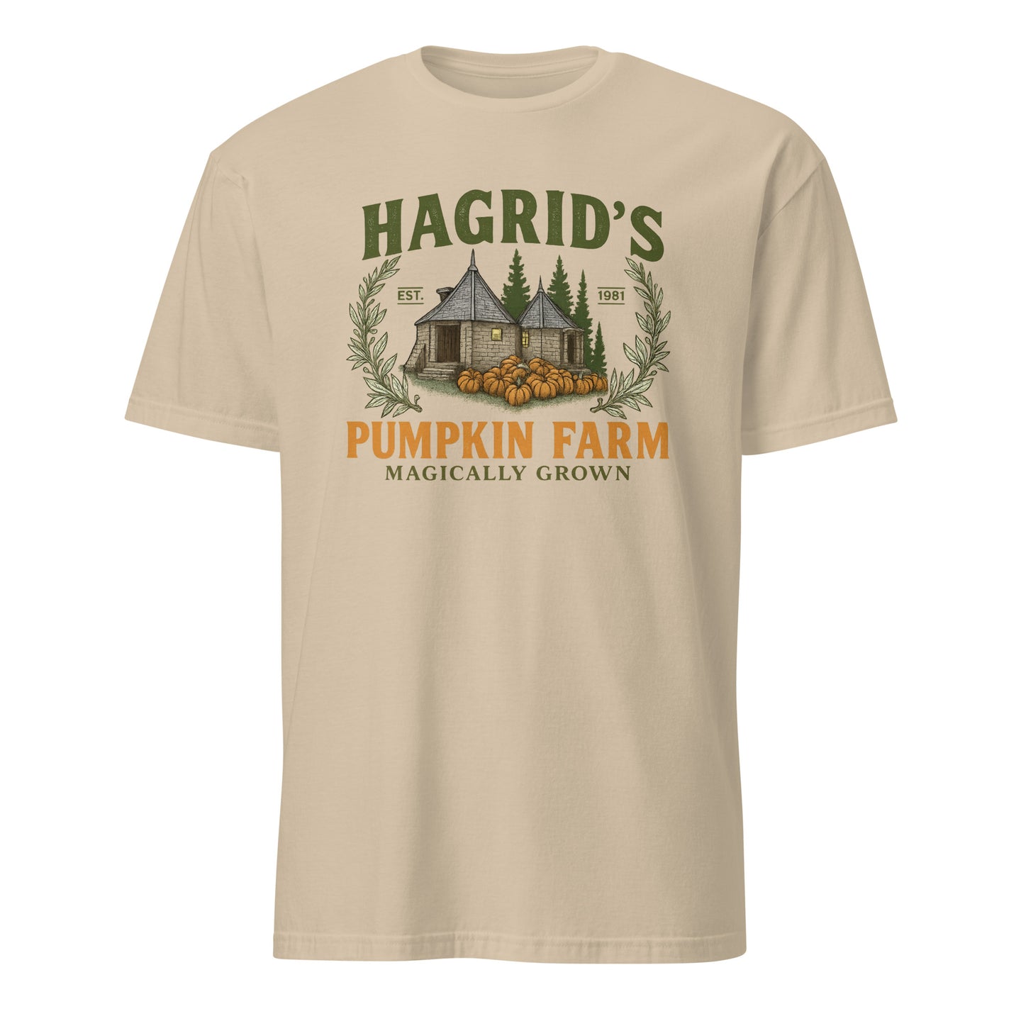 Cuccico Hagrid Pumpkin Shirt in daisy yellow fall wizard tee