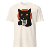 Cuccico Black Cat Is He Dead Yet Shirt in Natural Color Political Protest Tee