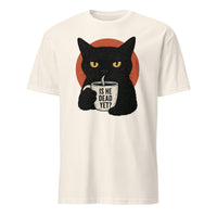 Cuccico Black Cat Is He Dead Yet Shirt in Natural Color Political Protest Tee