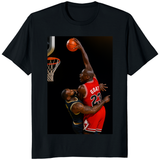 Cuccico Jordan vs LeBron Shirt in black with Basketball GOAT graphic