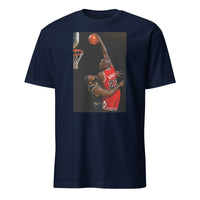 Cuccico Jordan vs LeBron T‑shirt in navy with Basketball GOAT graphic
