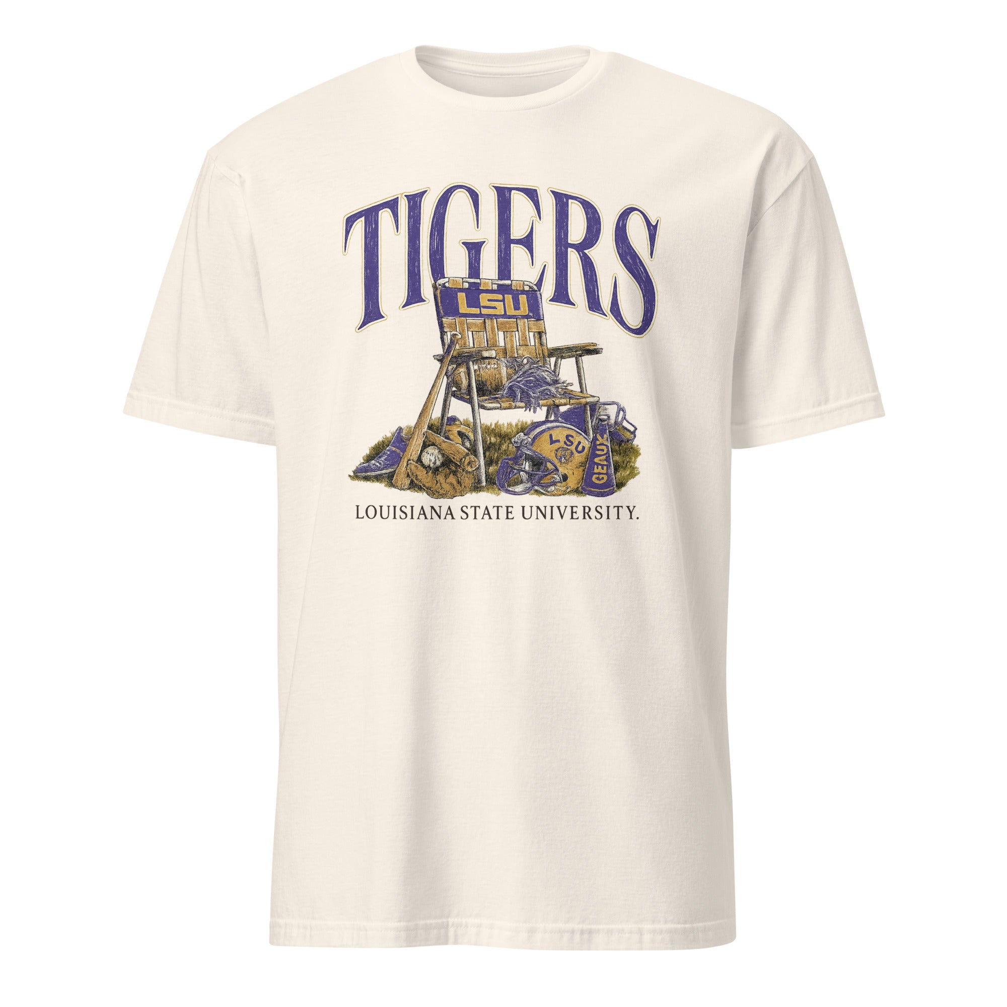 Cuccico LSU Tigers Performance Lawn Sports T-Shirt in Natural