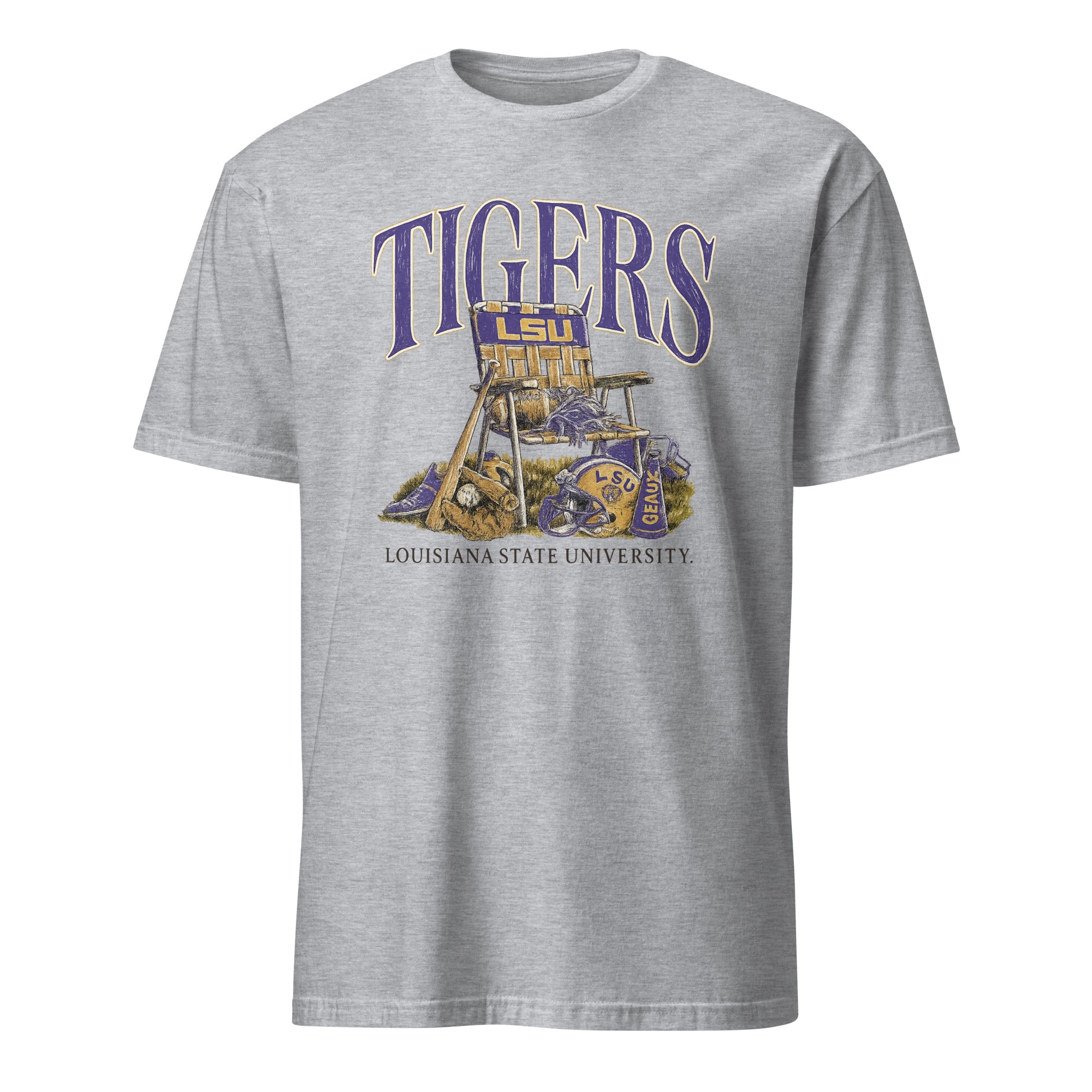 Cuccico LSU Tigers Performance Lawn Sports T-Shirt in Sport Grey