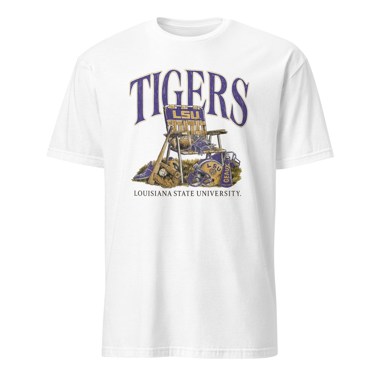 Cuccico LSU Tigers Performance Lawn Sports T-Shirt in White