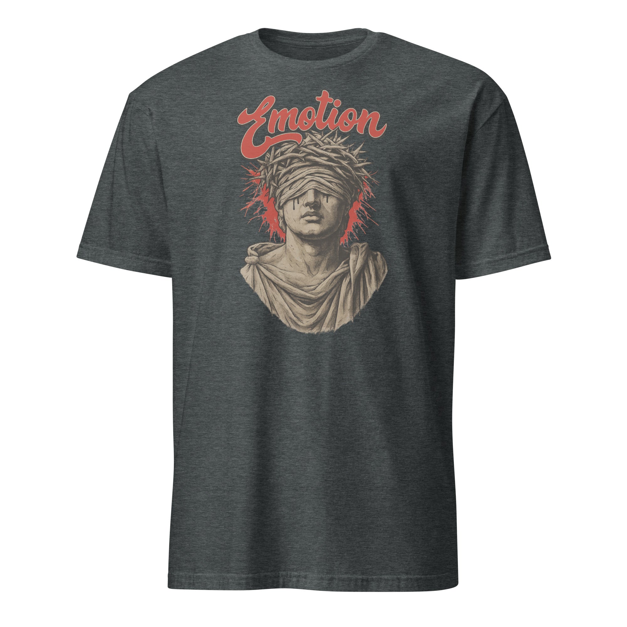 Cuccico Mixed Emotions Rhinestone Blinded T-Shirt in Dark Heather