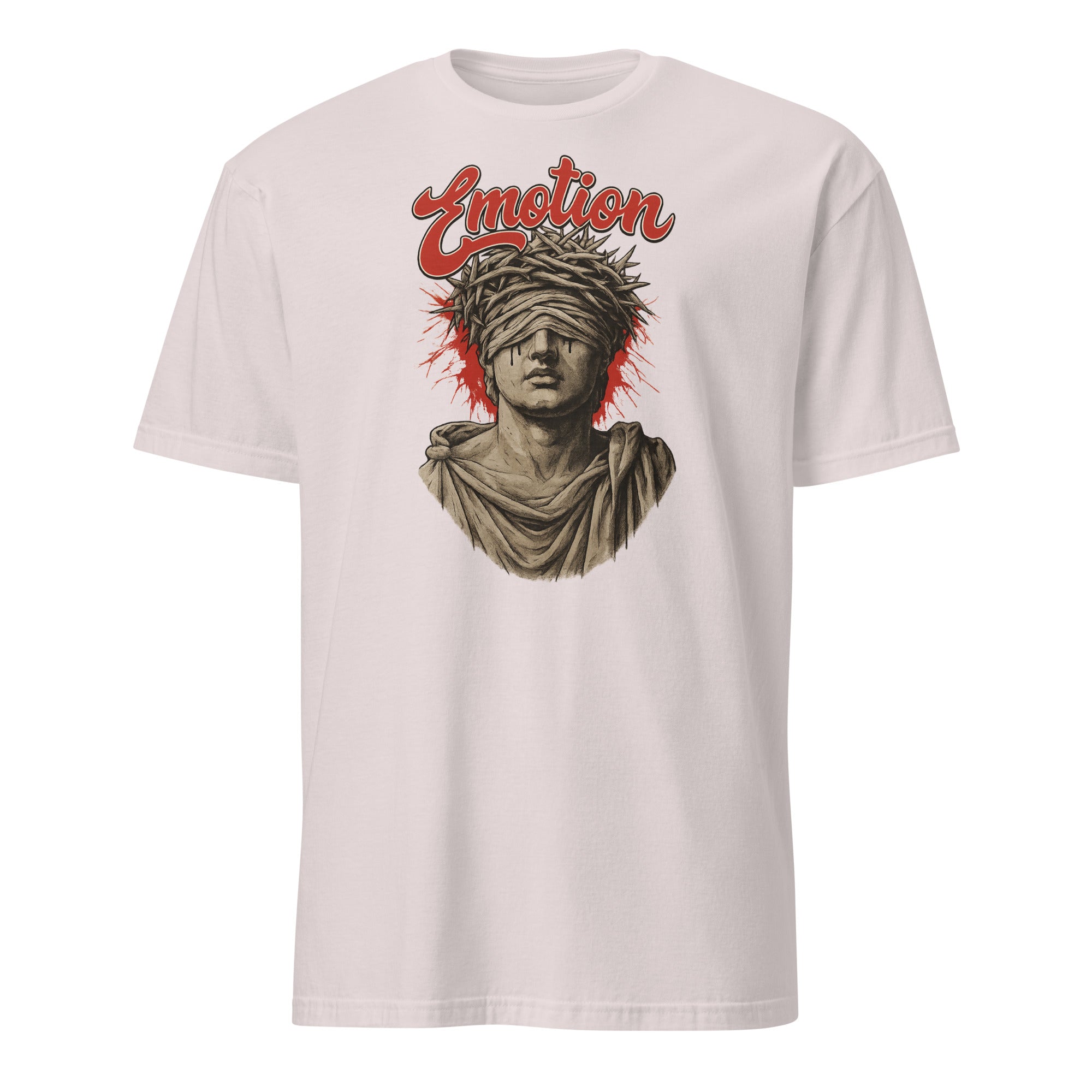Cuccico Mixed Emotions Rhinestone Blinded T-Shirt in Ice Grey