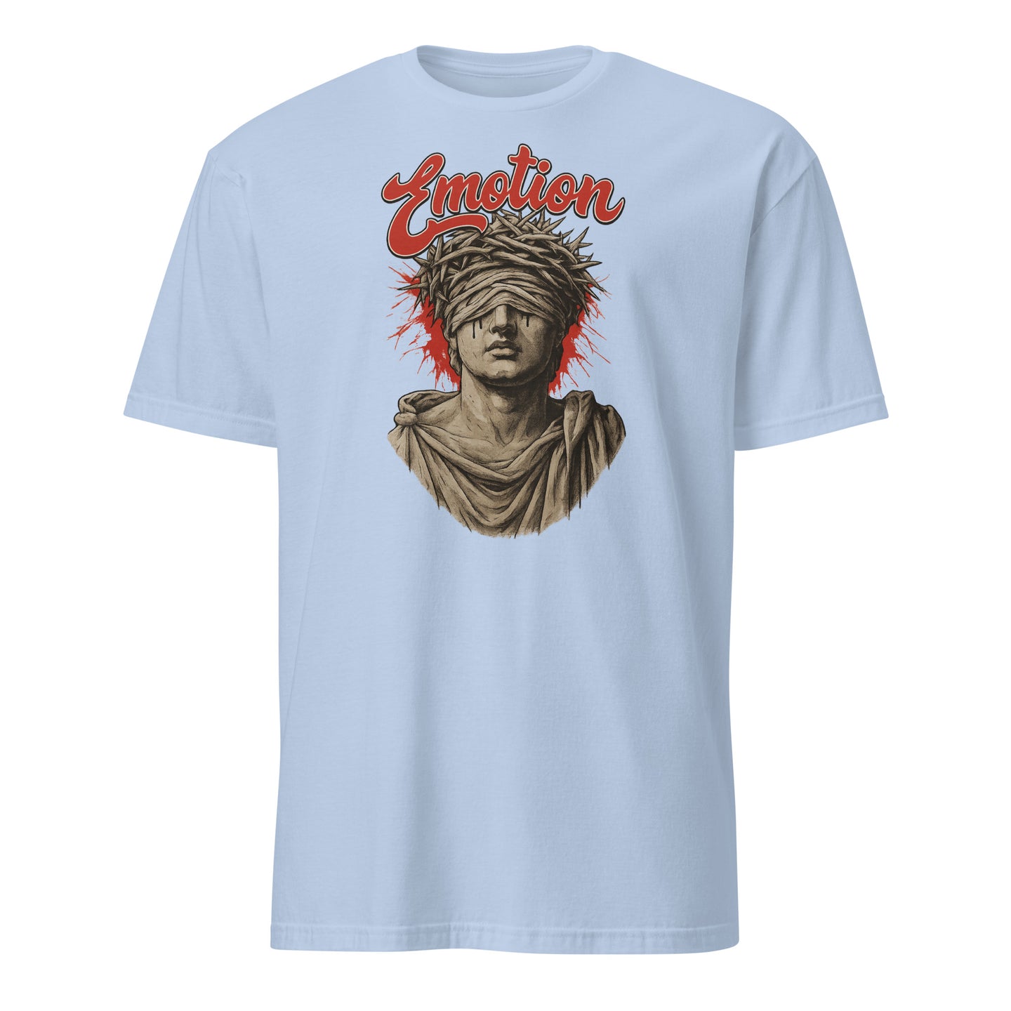 Cuccico Mixed Emotions Rhinestone Blinded T-Shirt in Light Blue