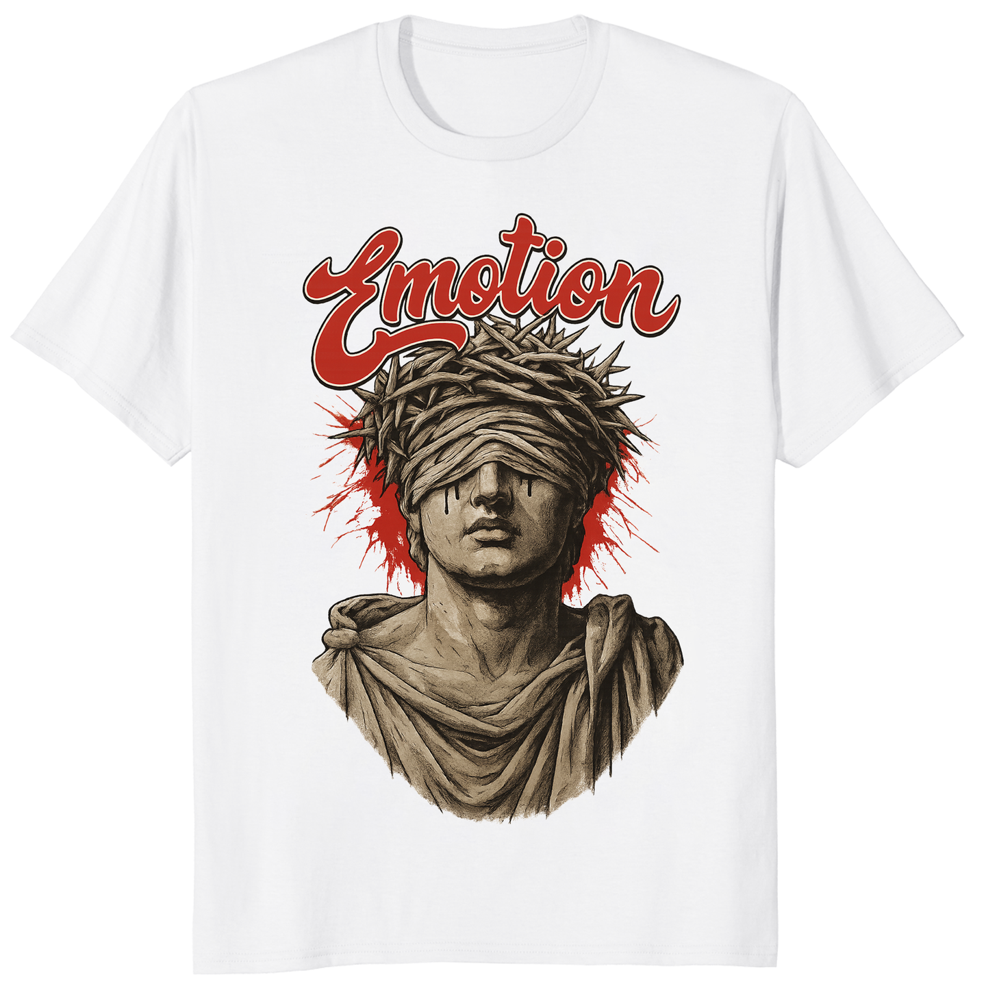 Cuccico Mixed Emotions Rhinestone Blinded T-Shirt in White