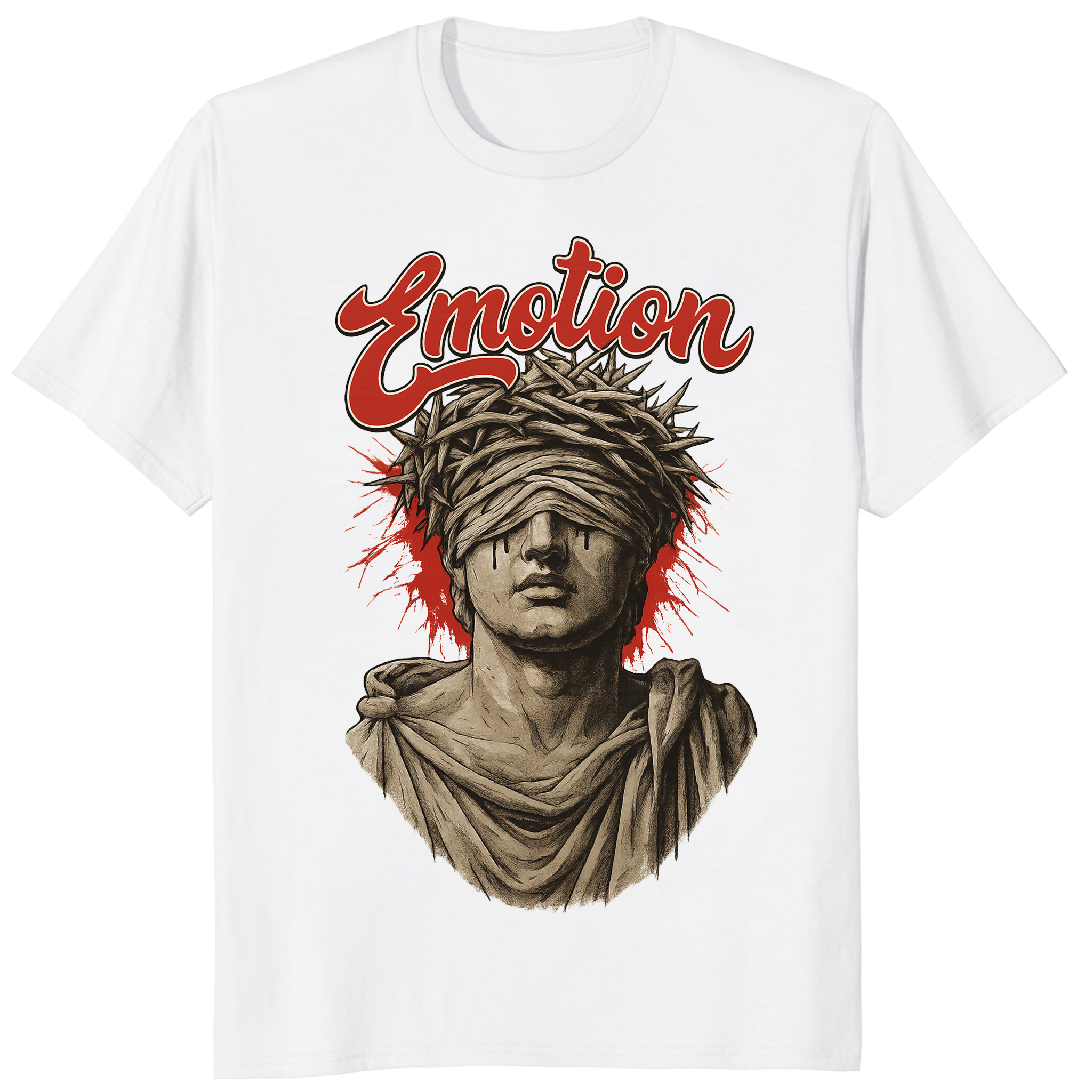 Cuccico Mixed Emotions Rhinestone Blinded T-Shirt in White