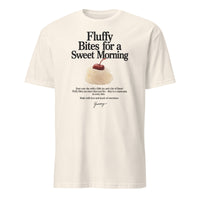 Cuccico Printed Cotton T-Shirt in Natural shade with Fluffy Bites sweet morning design