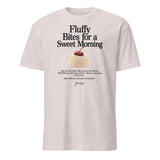 Cuccico Printed Cotton T-Shirt in Sand color with Fluffy Bites food print