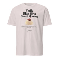 Cuccico Printed Cotton T-Shirt in Sand color with Fluffy Bites food print