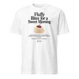 Cuccico Printed Cotton T-Shirt in White with Fluffy Bites graphic design
