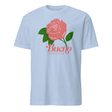 Cuccico Rose Bueno Shirt in light blue with rose print design