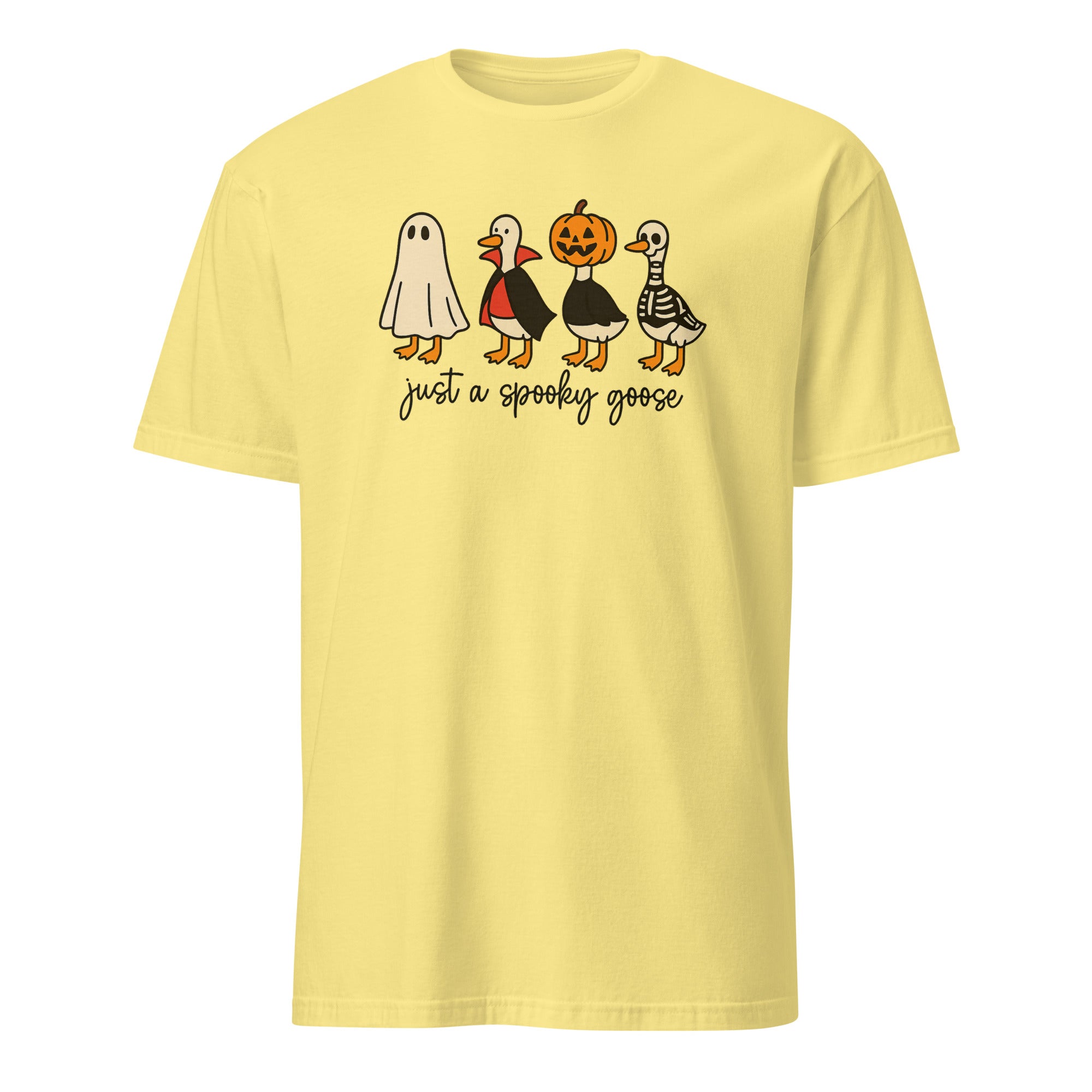 Cuccico Spooky Goose Halloween shirt in cornsilk color with Goose in Halloween Costumes Sublimation print