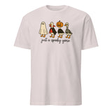 Cuccico Cute Horror Spooky Goose tee in ice grey featuring sublimated Goose in Halloween costume design