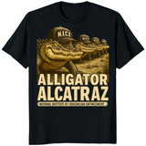 Cuccico Stop Alligator Alcatraz Shirt in Black parody style