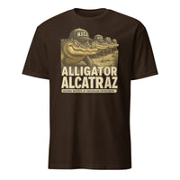 Cuccico Stop Alligator Alcatraz Shirt in Dark Chocolate swamp humor