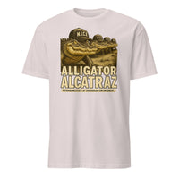 Cuccico Stop Alligator Alcatraz Shirt in Ice Grey parody humor tee