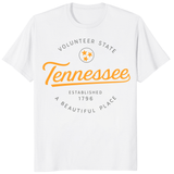 White Tennessee Shirt with Tri Star design – Cuccico Volunteers Tee