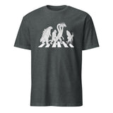 Cuccico Vintage Godzilla Abbey Road parody kaiju mashup T-shirt in dark heather