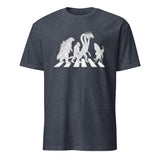 Cuccico Vintage Godzilla Abbey Road parody kaiju mashup T-shirt in heather navy