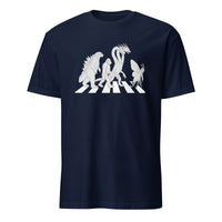 Cuccico Vintage Godzilla Abbey Road parody kaiju mashup T-shirt in navy