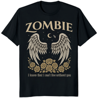 Vintage Gothic Angel Wings Zombie Shirt – Comfort Colors Unisex Tee | Cuccico | Cuccico