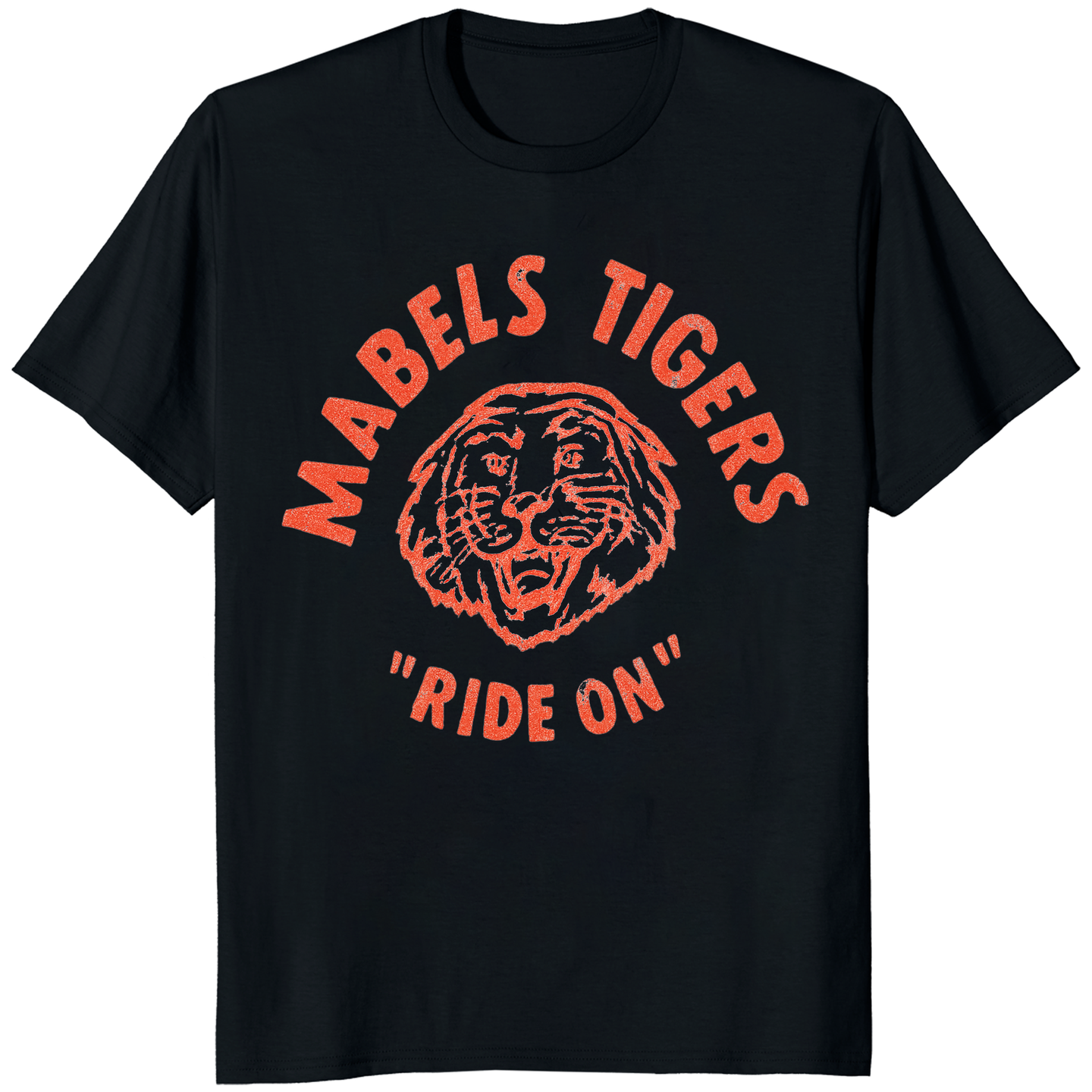 Cuccico Vintage Tiger Graphic Tee in Black with Mabels Tigers Ride On design