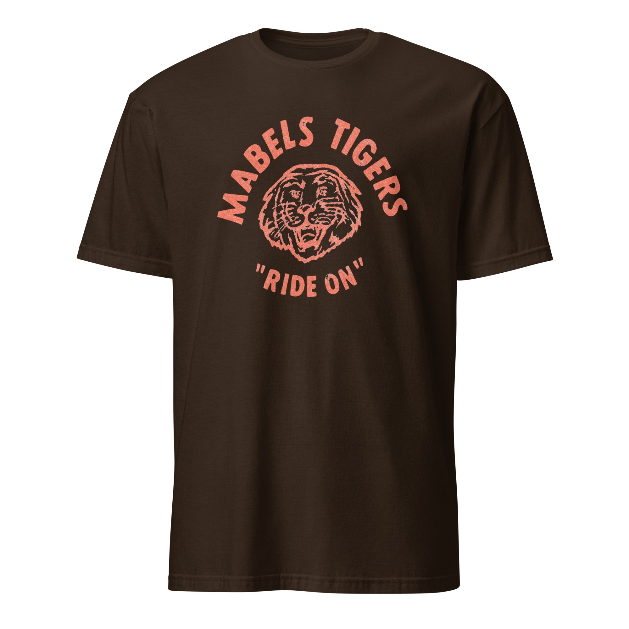 Cuccico Vintage Tiger Graphic Tee in Dark Chocolate with distressed tiger graphic