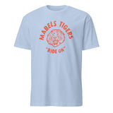 Cuccico Vintage Tiger Graphic Tee in Light Blue with retro tiger face graphic