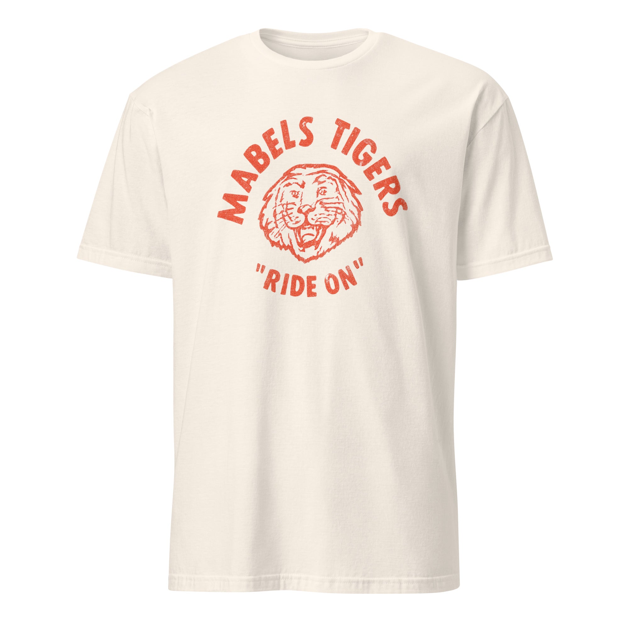 Cuccico Vintage Tiger Graphic Tee in Natural off-white with Ride On tiger graphic
