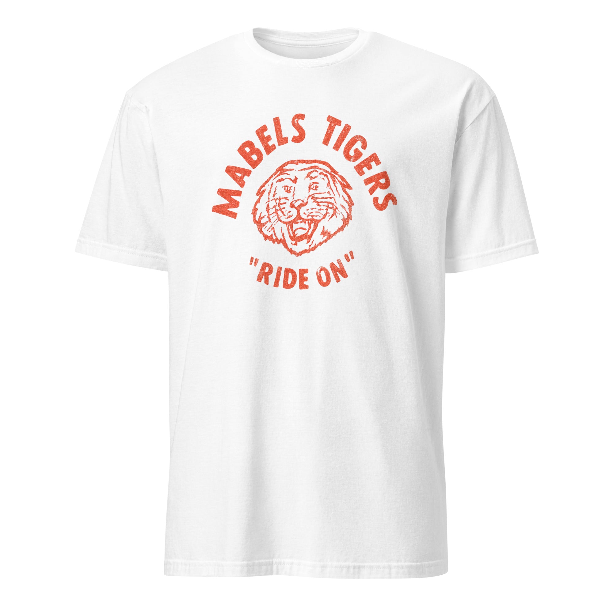 Cuccico Vintage Tiger Graphic Tee in White featuring Mabels Tigers Ride On print
