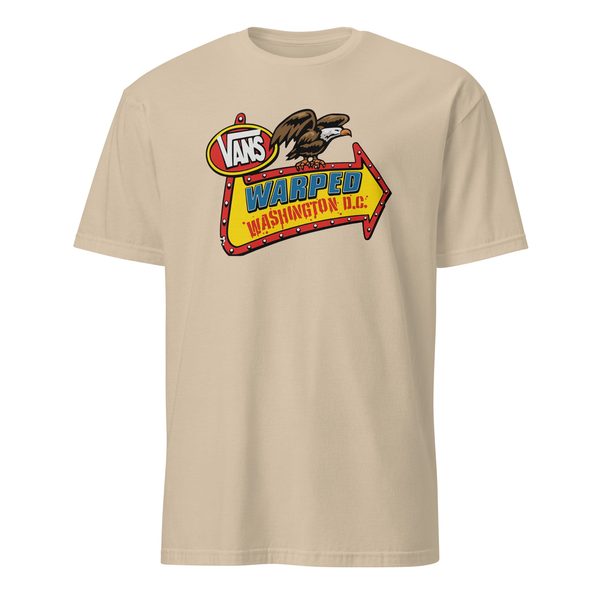 Cuccico Warped Tour Washington D.C. Official Lineup Tee in Sand color – 30th Anniversary Shirt