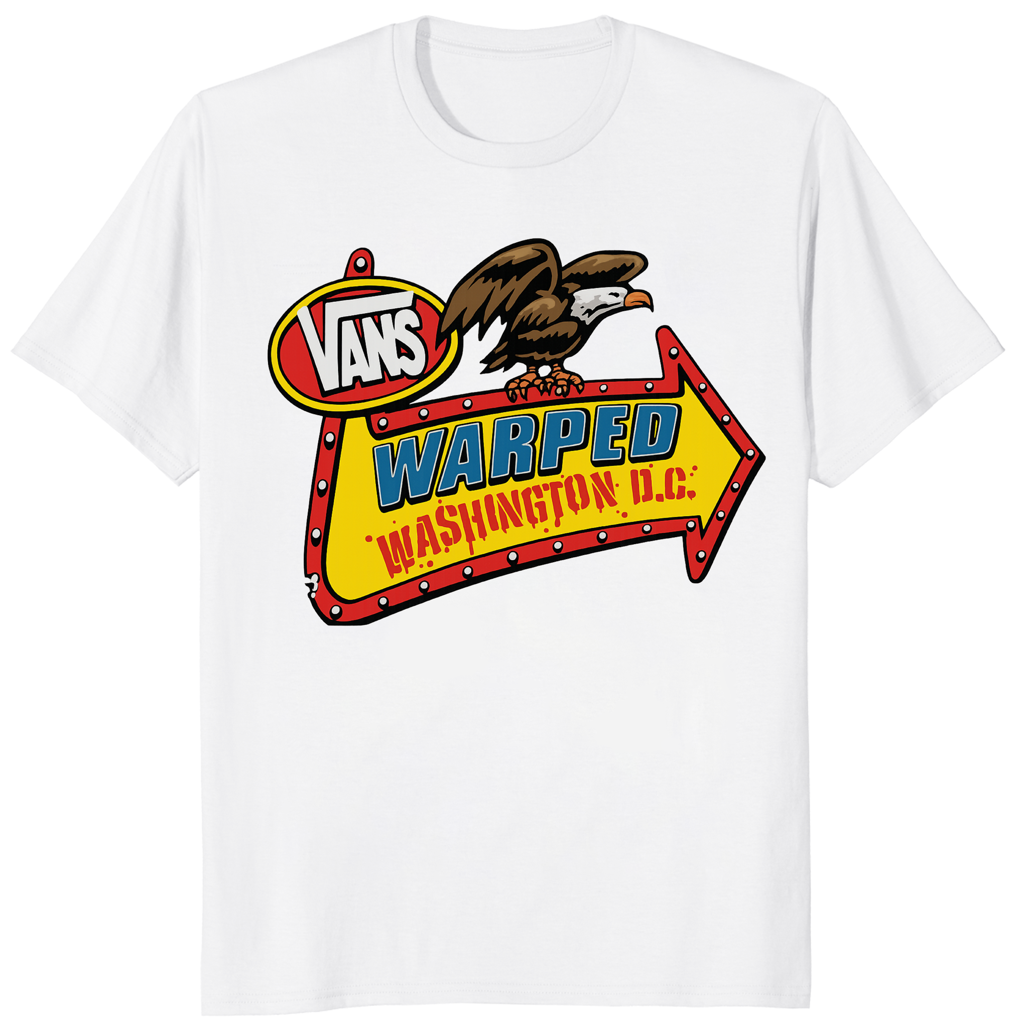 Cuccico Warped Tour Washington D.C. Official Lineup Tee in White – 30th Anniversary Festival Shirt