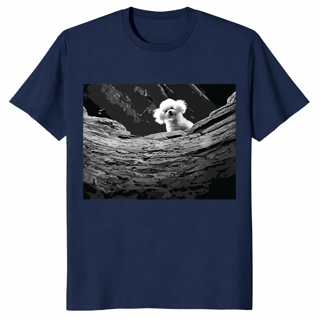 Cult classic Precious dog shirt with eerie black and white movie-inspired design