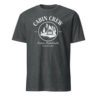 Cuccico custom camp cabin bachelorette shirt in dark heather with custom print