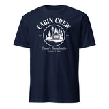 Cuccico custom camp cabin bachelorette shirt in navy for cabin party look