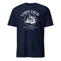 Cuccico custom camp cabin bachelorette shirt in navy for cabin party look