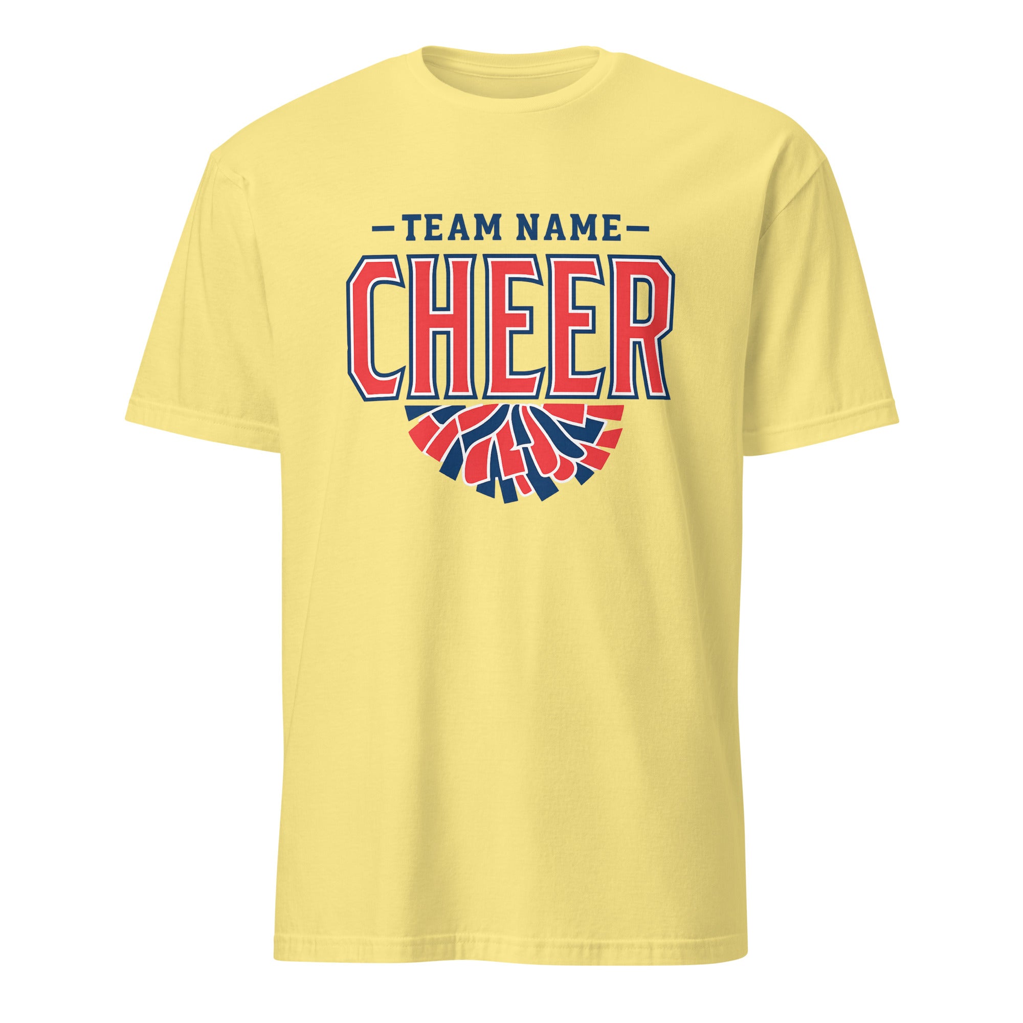 Custom Cheer Team Name Shirt in Cornsilk by Cuccico